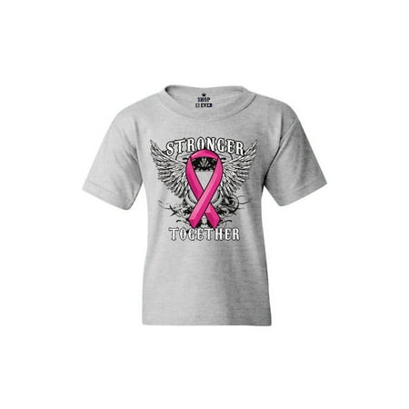 Stronger Together Youth/'s T-Shirt Breast Cancer Awareness Shirts